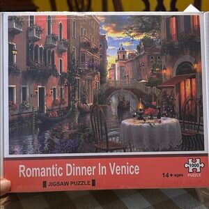 NWT Romantic Dinner in Venice Jigsaw Puzzle